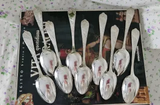 Set 9 Cucchiai Argento 800