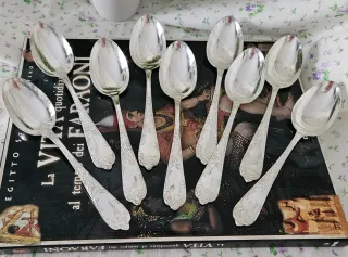 Set 9 Cucchiai Argento 800