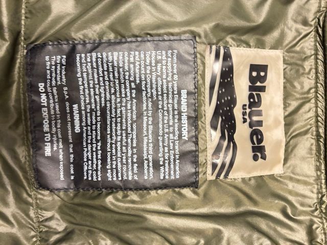 Chaqueta Blauer verde oliva acolchada,