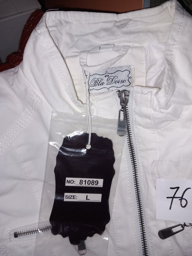 76- Chaqueta blanca L - Blu Deise