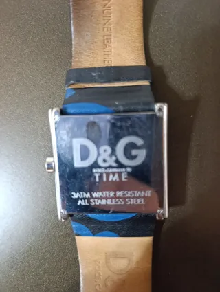 Orologio D&G Quadrato Nero e Blu