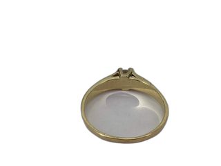 anillo oro 18k con piedra con circonita