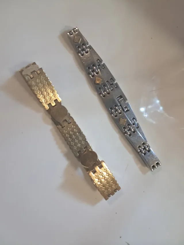 Pulseras Acero y Dorado