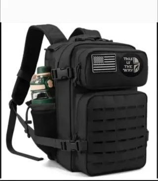 Mochila Táctica 25L Negra Nueva