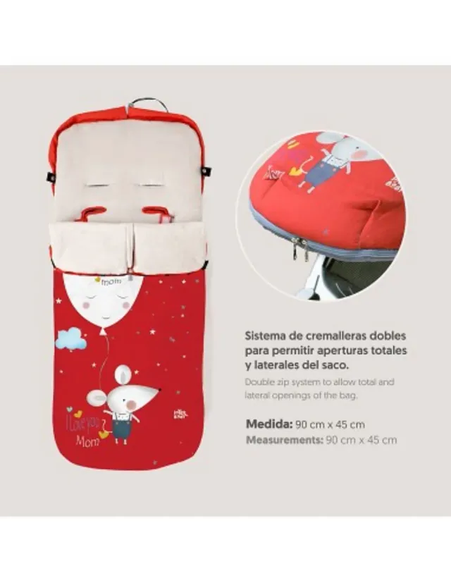 Saco de carro universal con diseño oso rojo