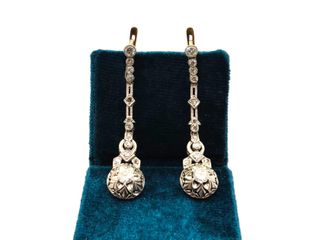 pendientes oro 18k con piedra con diamante