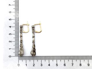 pendientes oro 18k con piedra con diamante