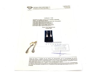 pendientes oro 18k con piedra con diamante