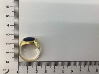 sello oro 18k con piedra con circonita