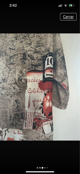 Camiseta Vintage estampada beige