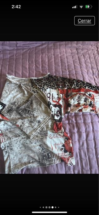 Camiseta Vintage estampada beige