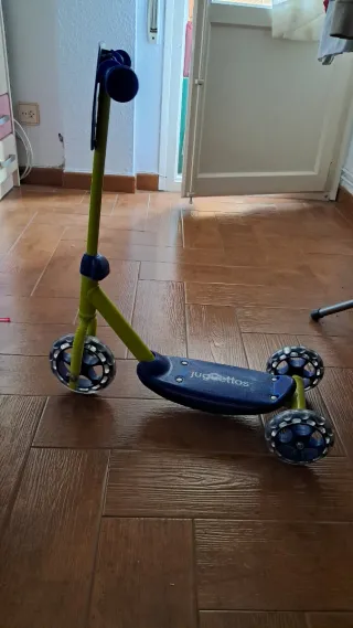 Patinete infantil 3 ruedas azul y verde