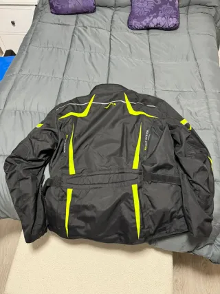 Chaqueta Moto Cordura Negra y Flúor nueva
