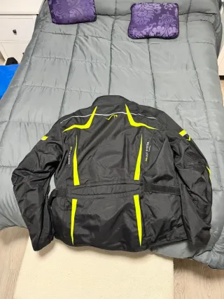 Chaqueta Moto Cordura Negra y Flúor nueva