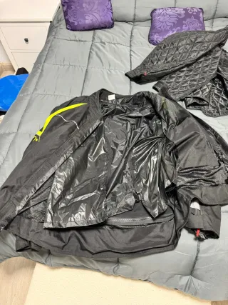 Chaqueta Moto Cordura Negra y Flúor nueva