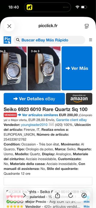 Seiko SQ100 1975 Oro y Plata