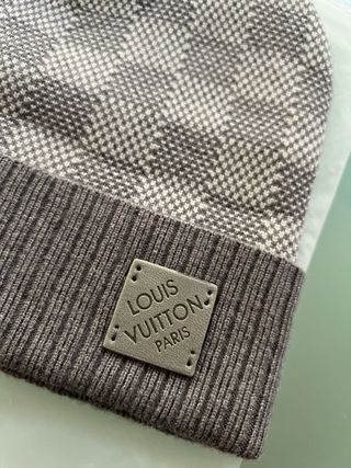 Gorro Louis Vuitton Damier Gris y Marrón