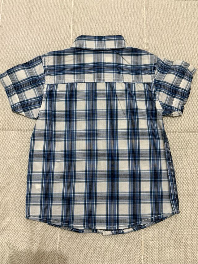 Camisa bebé cuadros azul ZY baby. talla 9/12 meses