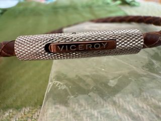 Pulsera Viceroy trenzada cuero marrón y cierre