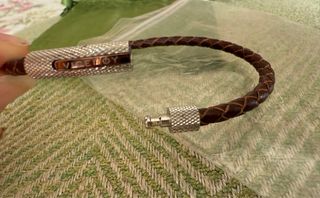 Pulsera Viceroy trenzada cuero marrón y cierre