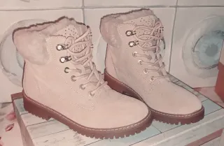 Botas Beige/Rosa Impecables