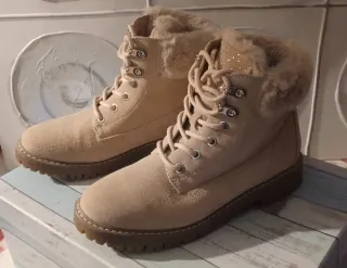 Botas Beige/Rosa Impecables