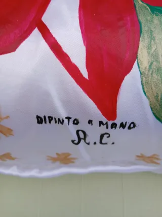 Cuscino decorativo poinsettia e candela