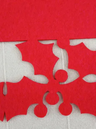 Tovagliette Natale Rosse con bordo traforato