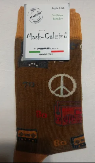 Set Calze Mask-Calzino Fantasia Vintage Taglia L