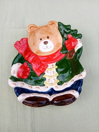 Ciotola decorativa orsetto natalizio