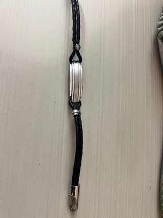 Pulsera Viceroy Trenzada Negra y Plata