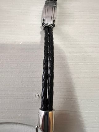 Pulsera Viceroy Trenzada Negra y Plata