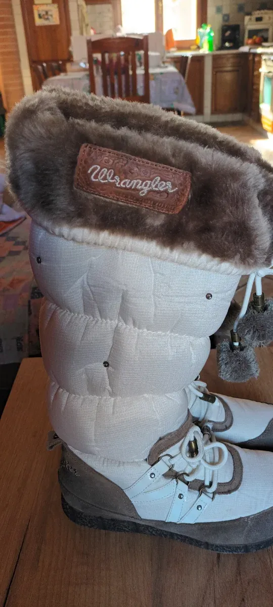 Stivali invernali donna beige/bianco