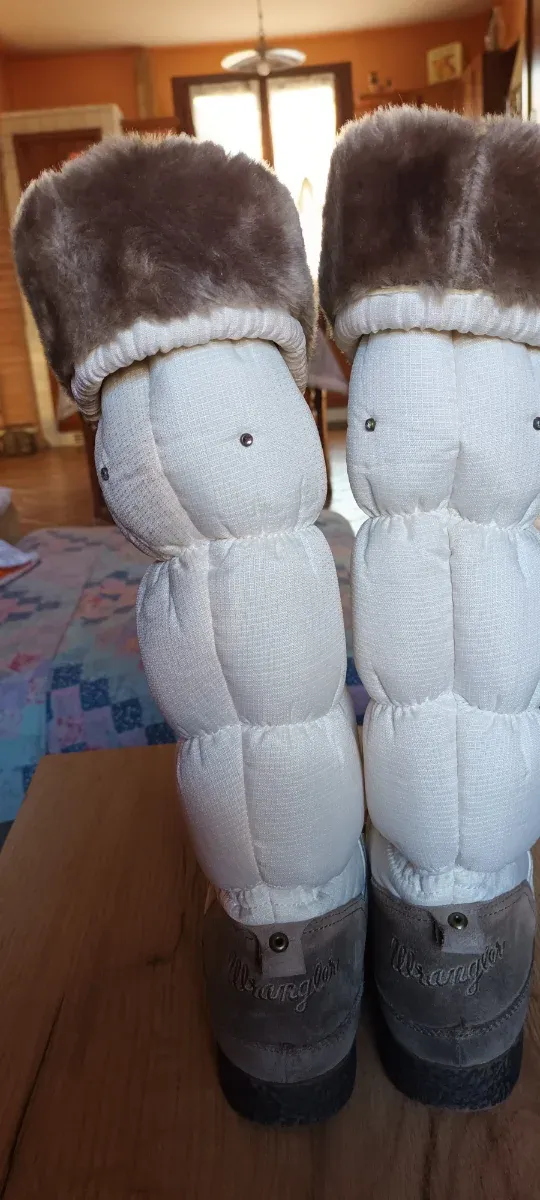 Stivali invernali donna beige/bianco