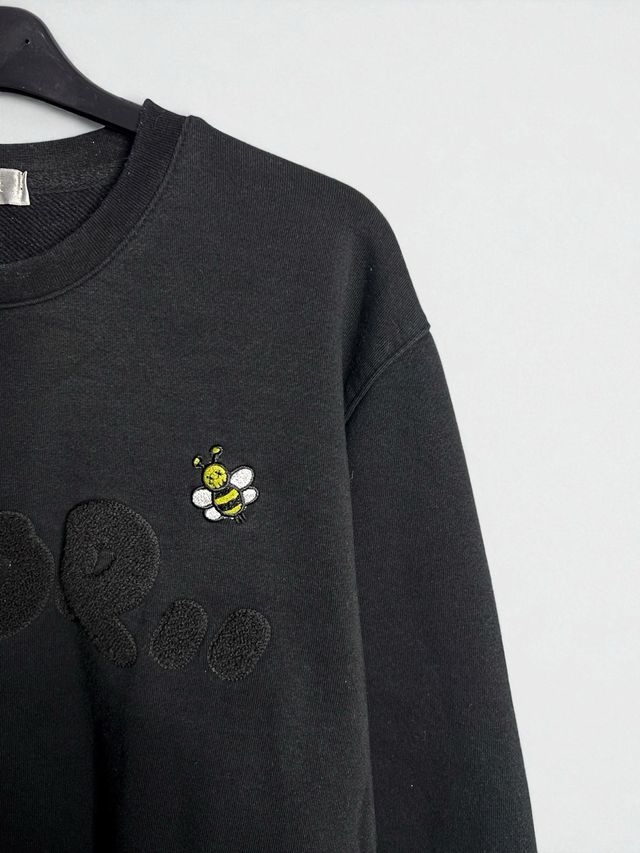 Sudadera Dior Negra con Abeja Bordada