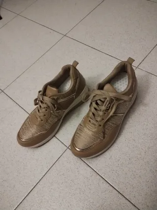 Scarpe donna beige/oro