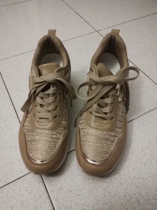 Scarpe donna beige/oro