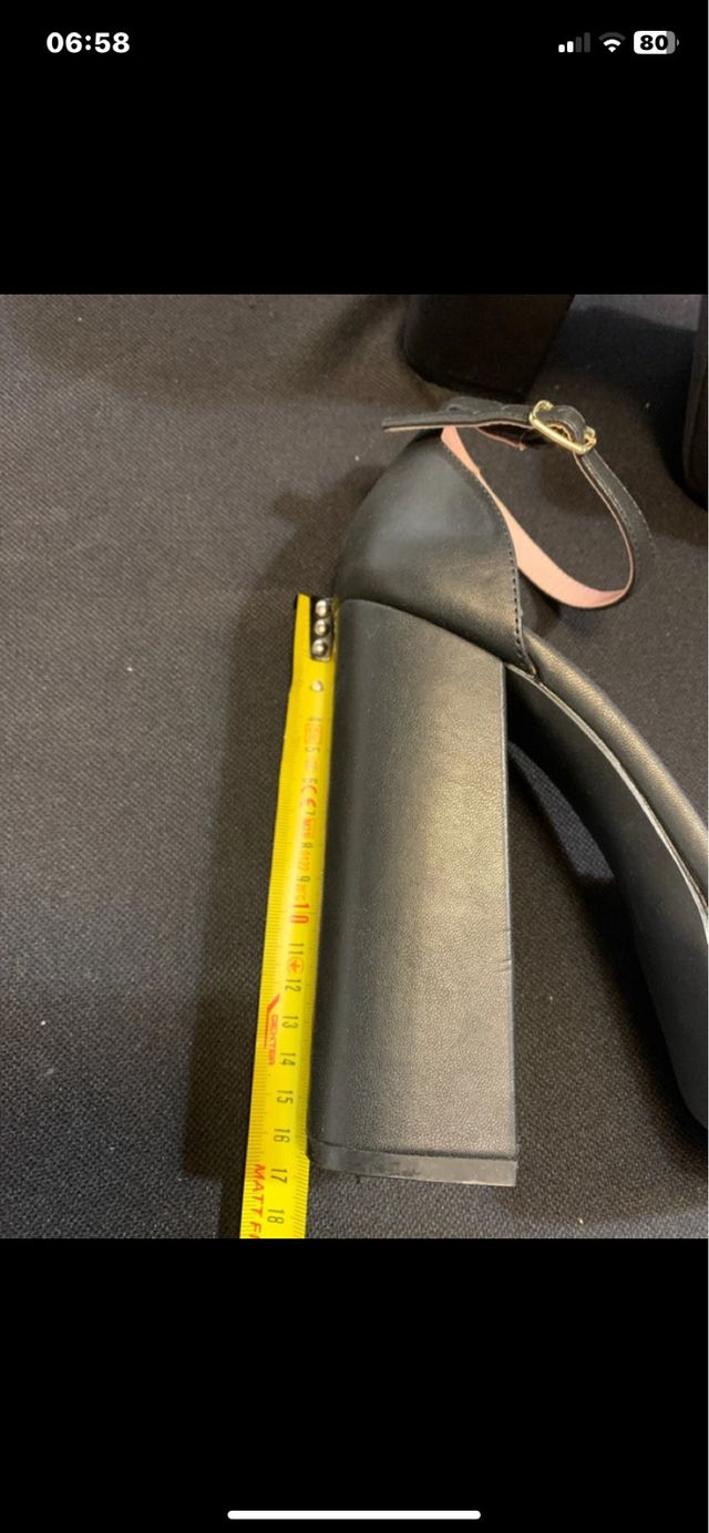 Scarpe Benetton N.38 Tacco e Plateau Nere