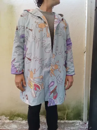 Giacca a vento anni '90 multicolor