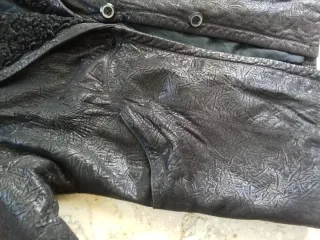 Cappotto vintage pelle e astracan nero!