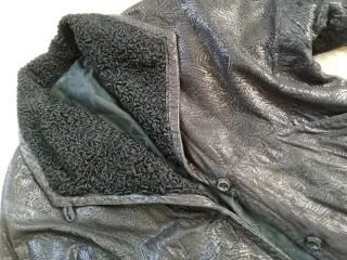 Cappotto vintage pelle e astracan nero!