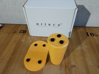 Set Piatto e Vaso in Cemento Giallo