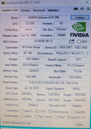 XFX Nvidia GeForce GTX 280 1GB DDR3 Scheda Video