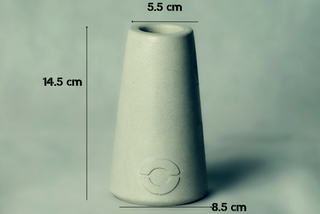 Set Piatto e Vaso in Cemento Rosso