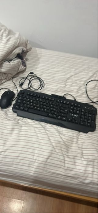 Teclado y Ratón G-LAB Negro/Gris