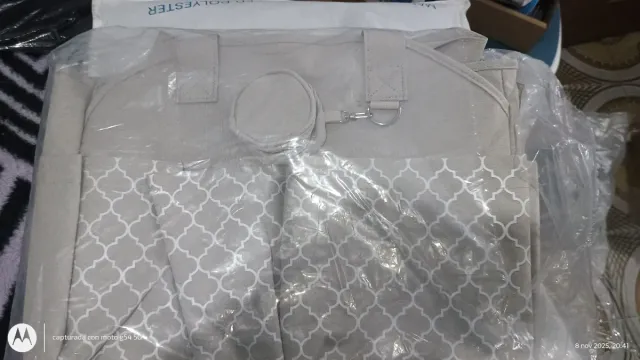 Bolso cambiador pañalera beige