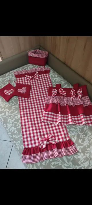 Completo cucina country: #copriforno, #runner, #pr