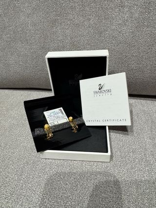 Collar y pendientes Swarovski oro y turquesa