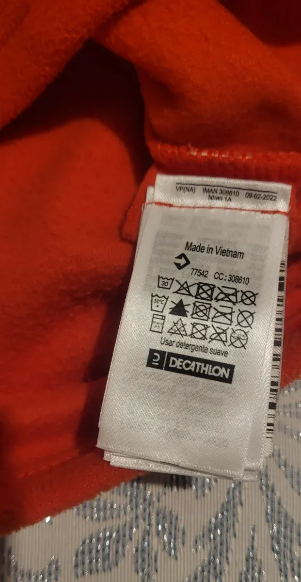 Forro polar naranja 10 años