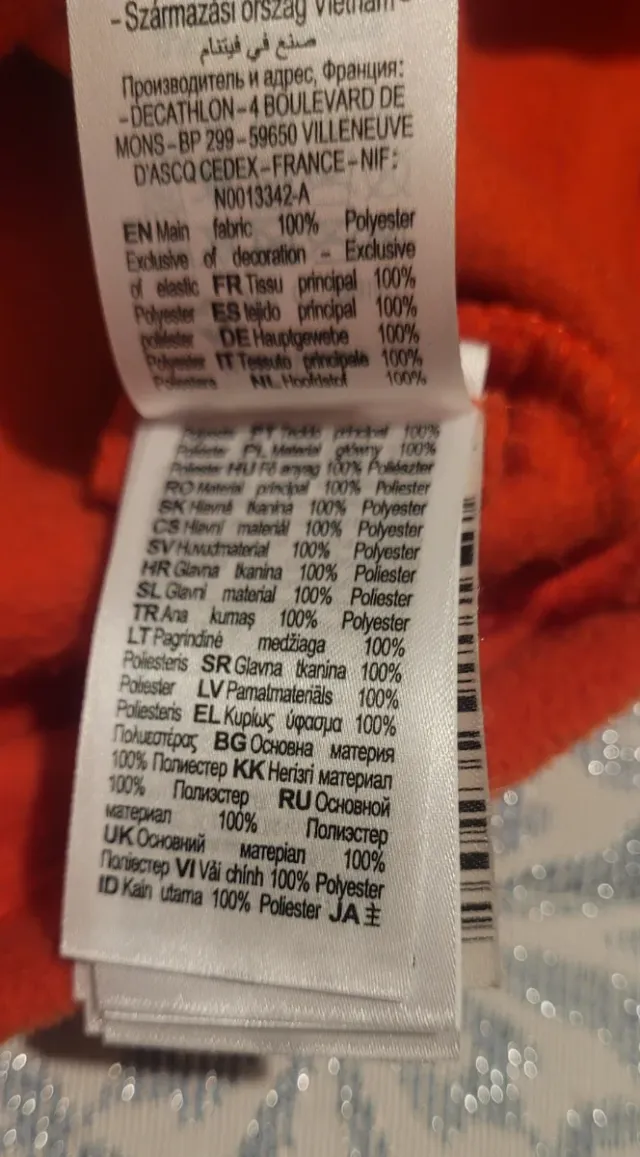 Forro polar naranja 10 años